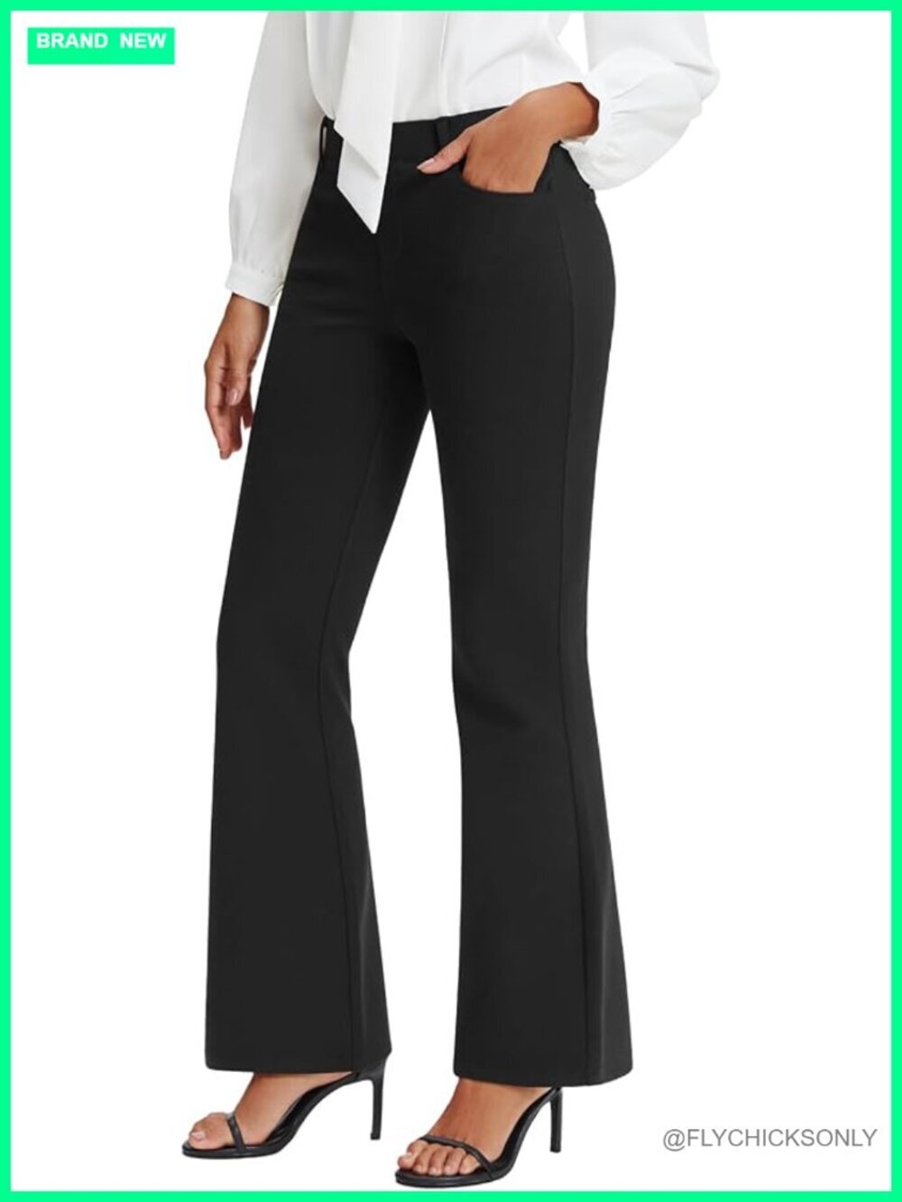 Wide Leg Bootcut Dress Pants High Waisted Stretchy Work Pants Business Casual